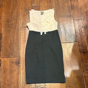 Taylor light pink and Black Ruffle Dress